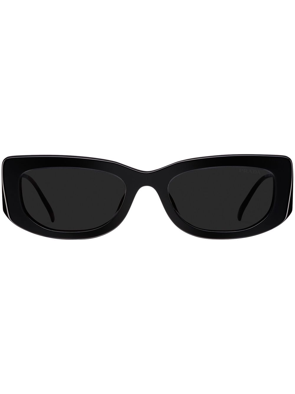 Symbole Rectangular Sunglasses in White - Prada