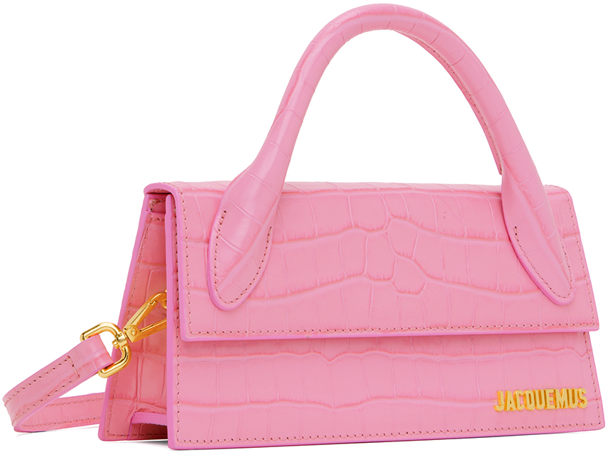 Jacquemus Le Chiquito Long Leather Top Handle Bag - Pink - Realry: A global  fashion sites aggregator