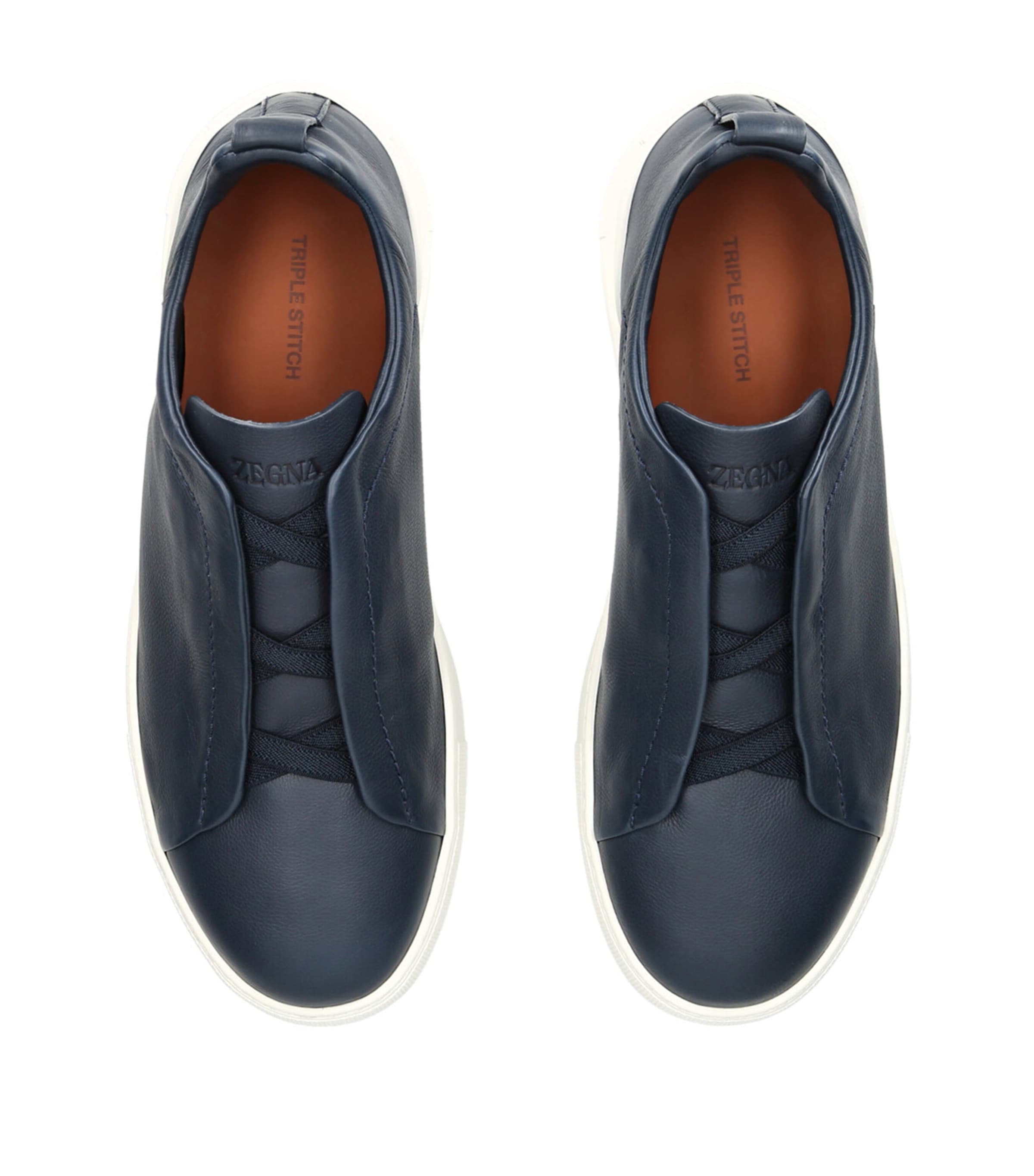 Leather Triple Stitch Sneakers