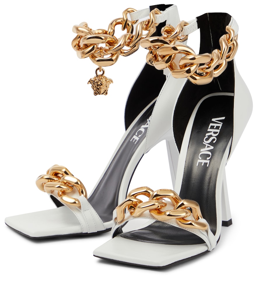 Medusa Chain leather sandals