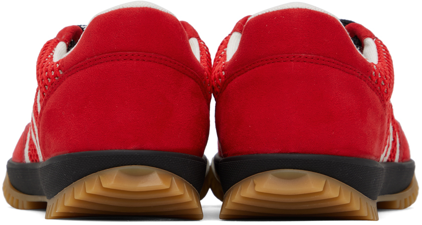 Stella McCartney Red S-Wave Sport Mesh Paneled Sneakers