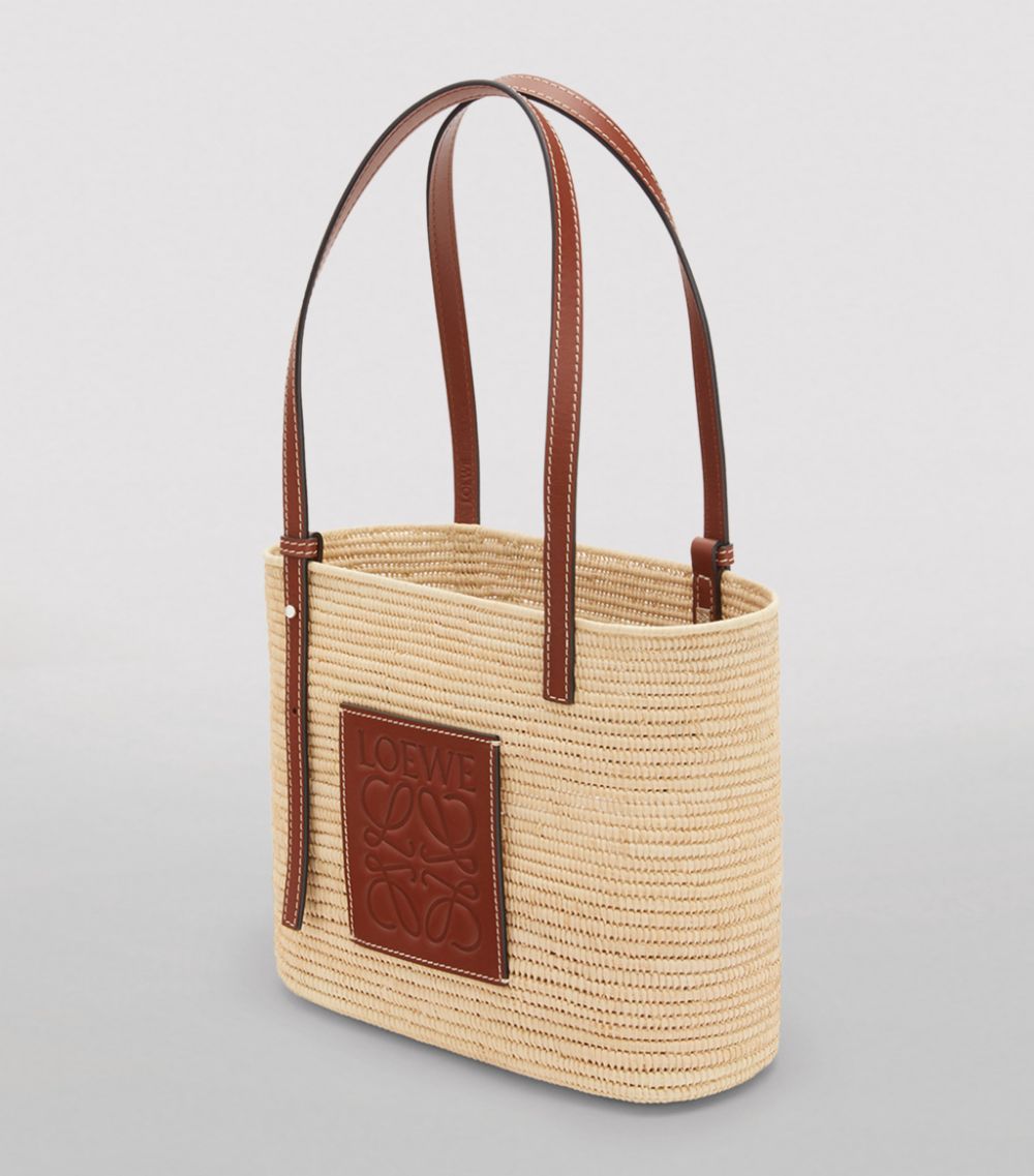 Loewe X Paula's Ibiza Small Square Basket Bag in Natural