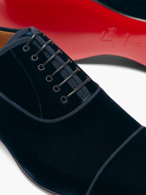 Christian Louboutin Men's Greggo Orlato Velvet Dress Shoes