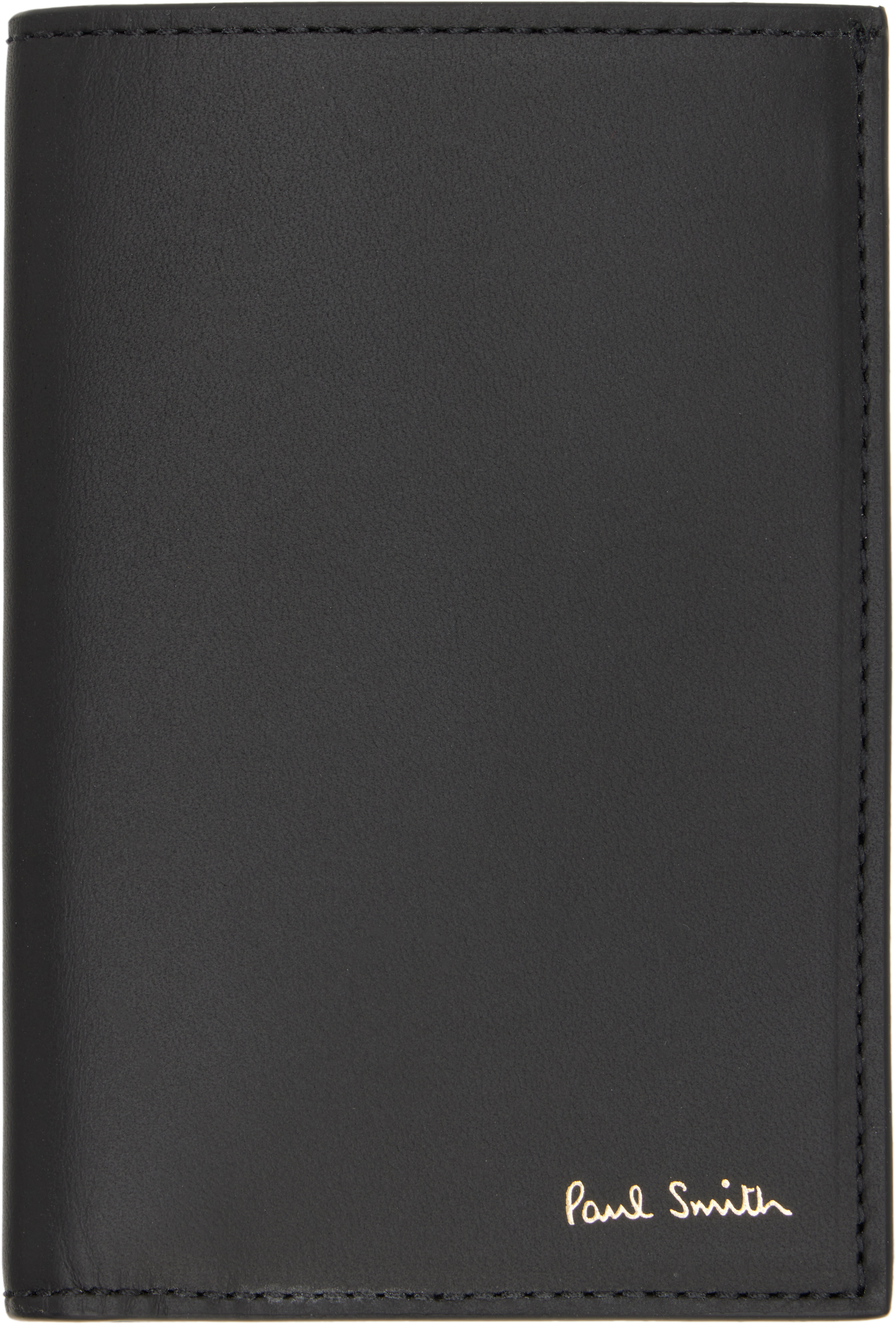 Paul Smith Black Signature Stripe Interior Credit Card Wallet