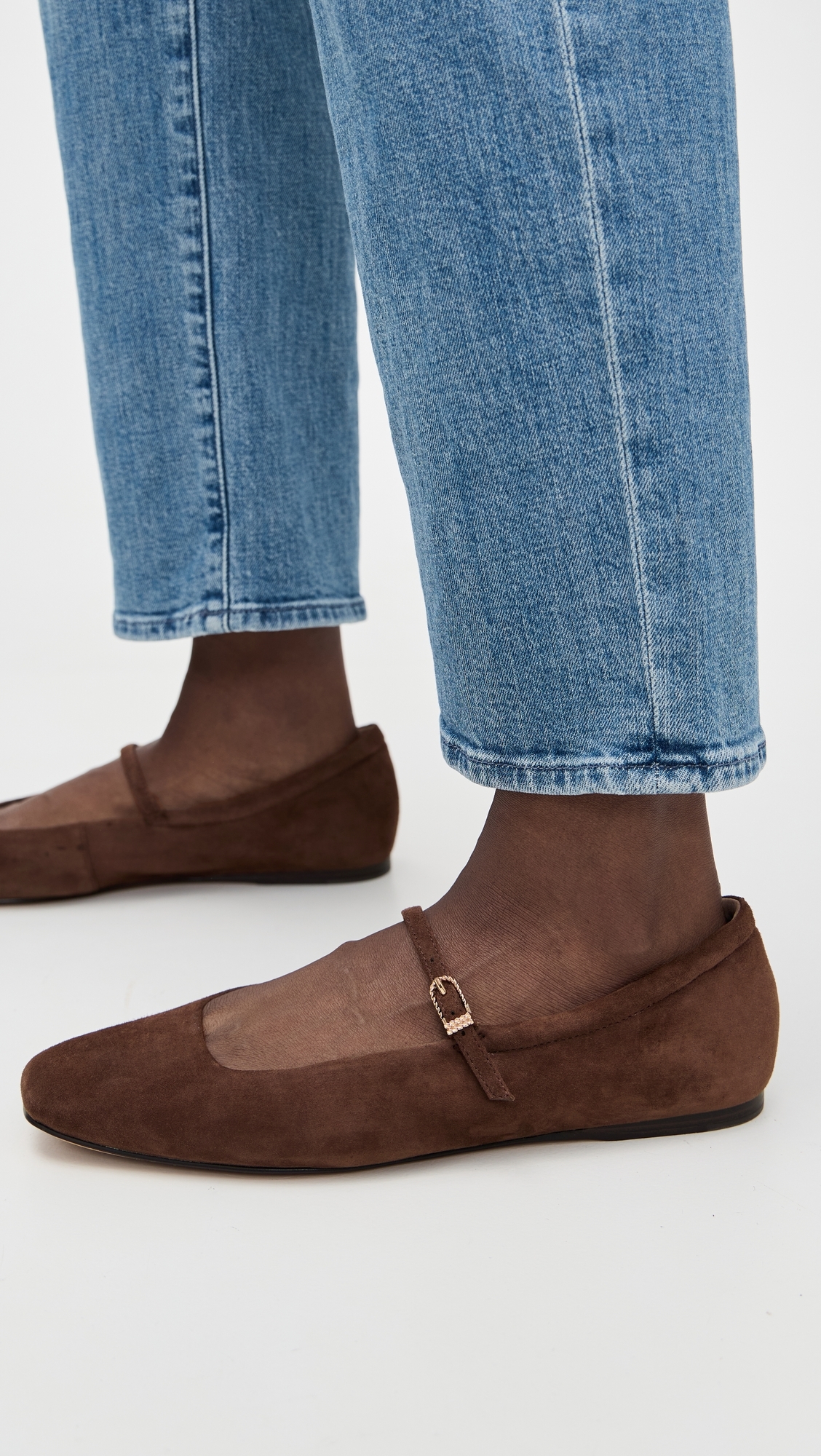 Reyes Flats Dk Brown Suede