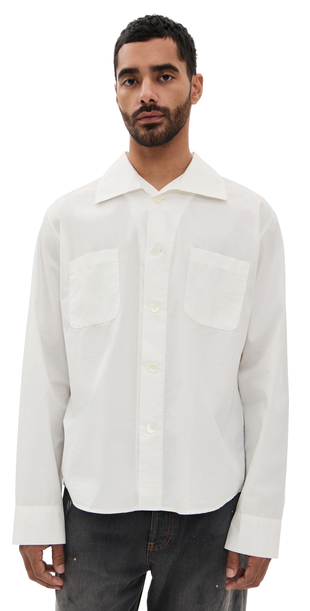 Our Legacy Funnel Shirt White Dense Poplin