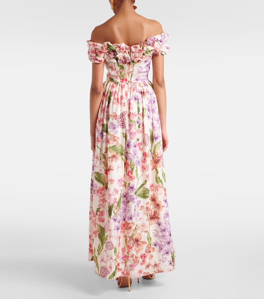 Espliego floral linen maxi dress