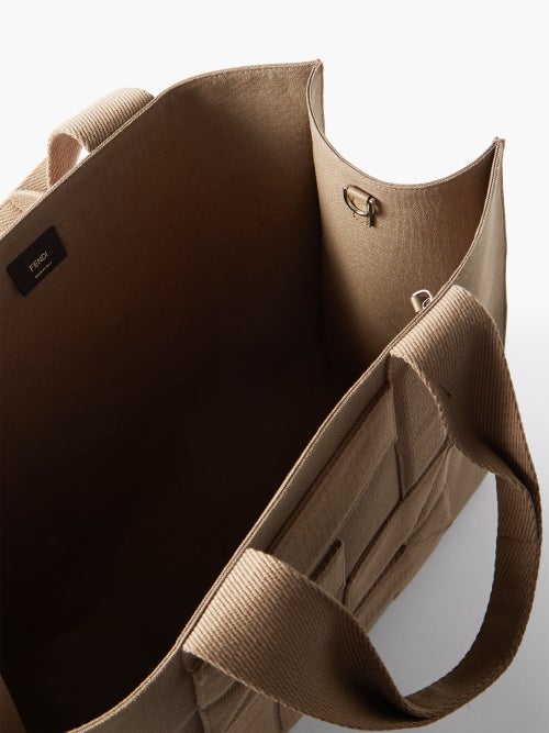 Fendi Vertical Tote Bag In Brown