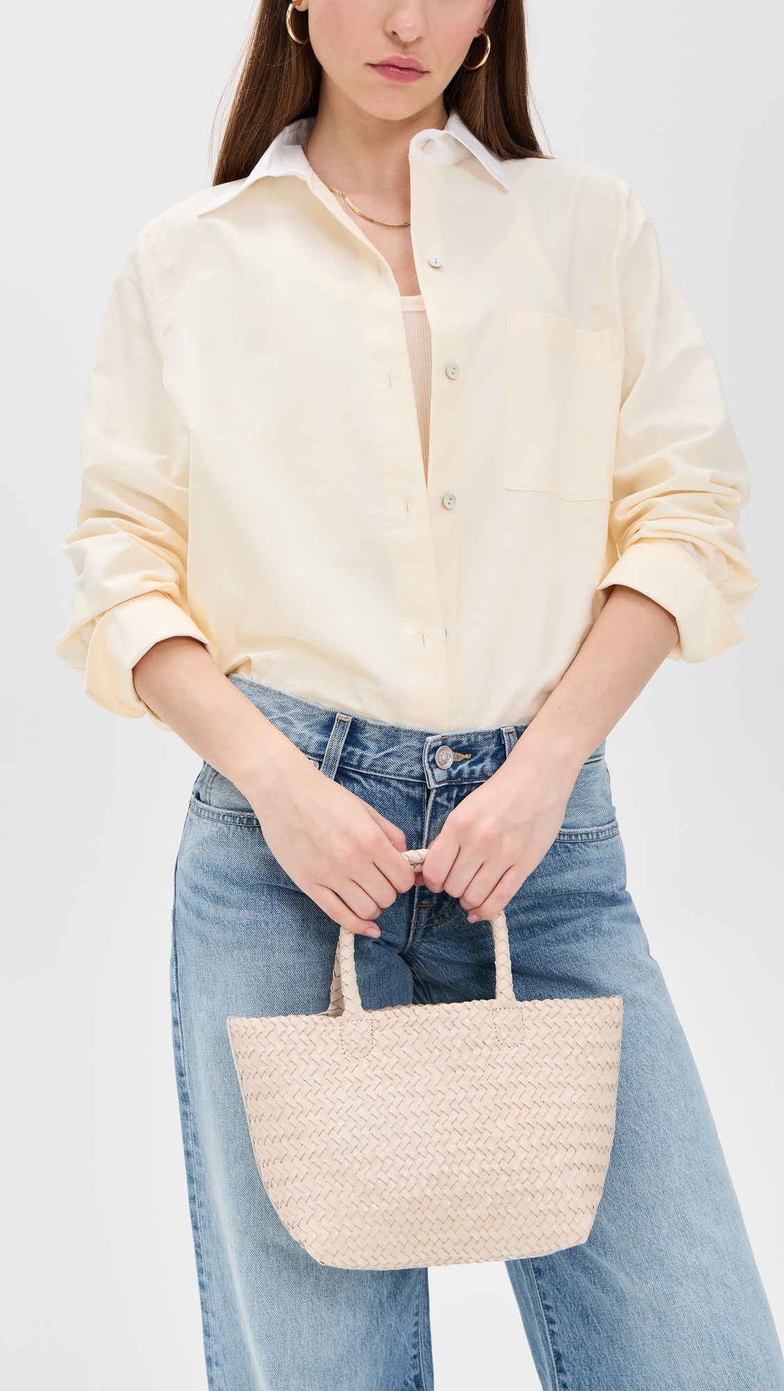 Madewell Small Handwoven Tote Alabaster One Size