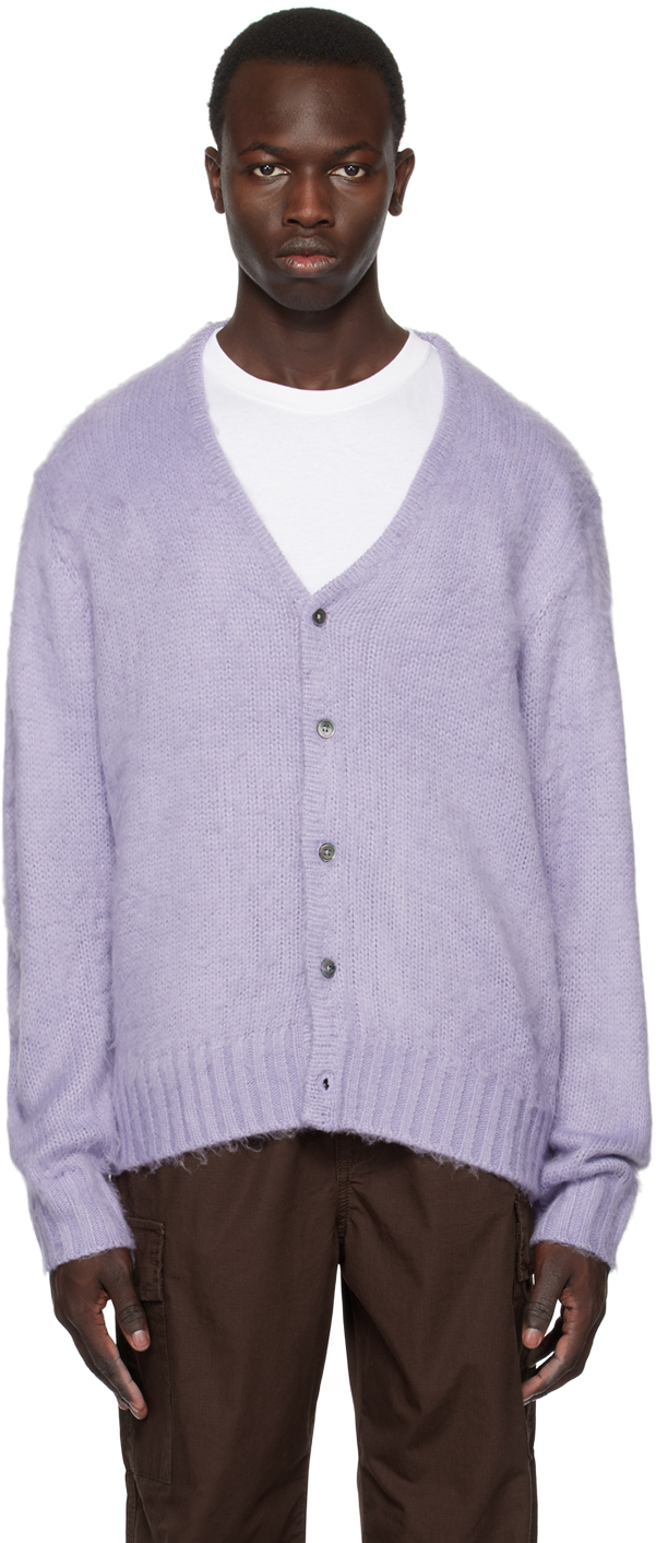 Stüssy Stüssy Purple Brushed Cardigan - Realry: A global fashion