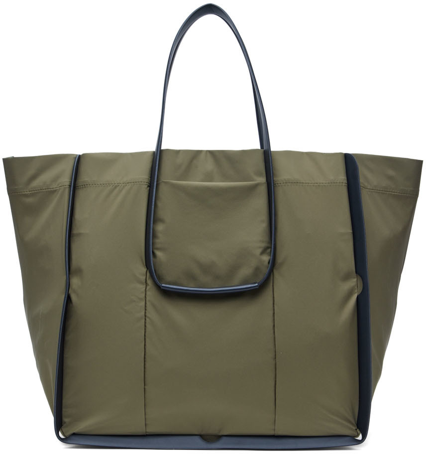 Homme Plisse Issey Miyake khaki pole tote bag - Realry: A global