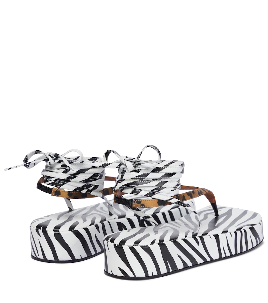 Exclusive to Mytheresa - Jamie printed satin sandals