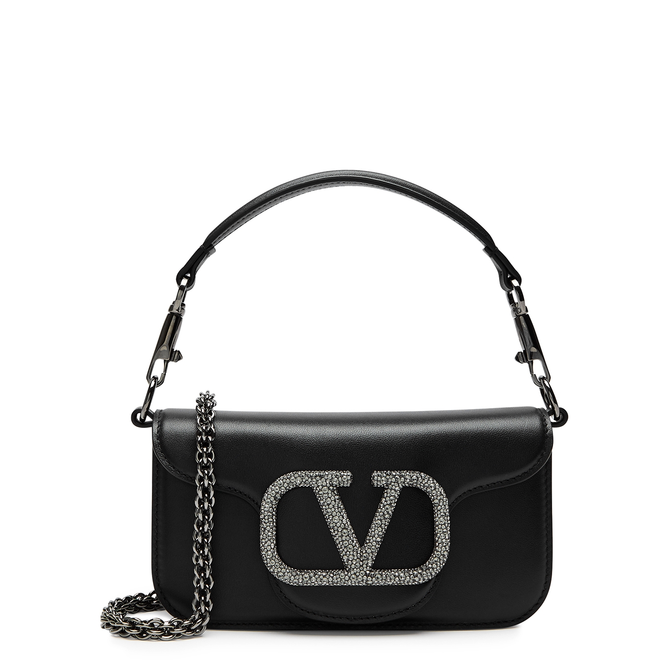 Valentino Vsling Micro Leather Black Cross Body Bag With Gold Hardware NWT