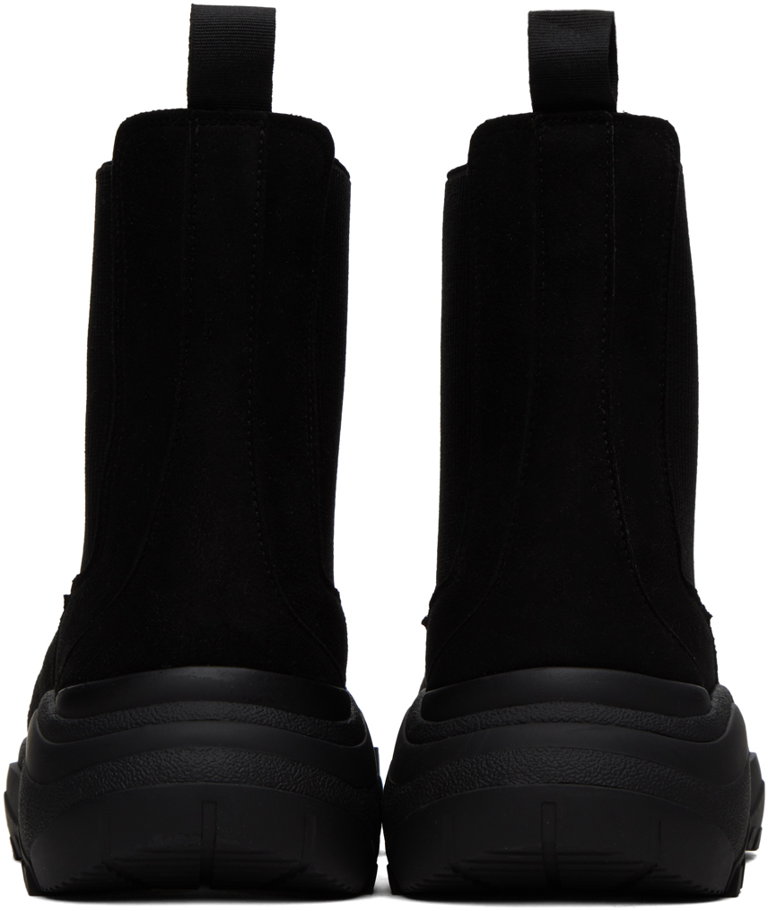 GmbH Black Faux-Suede Chelsea Boots