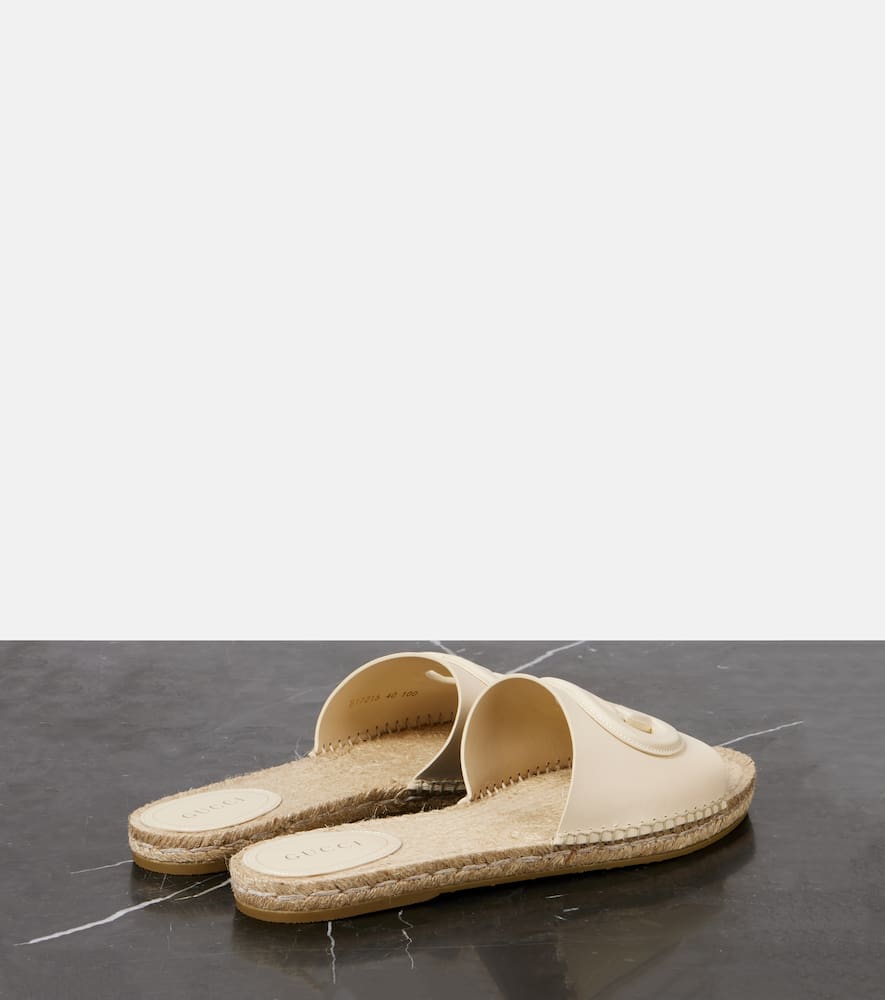 Gucci Gucci Cut leather espadrilles slides