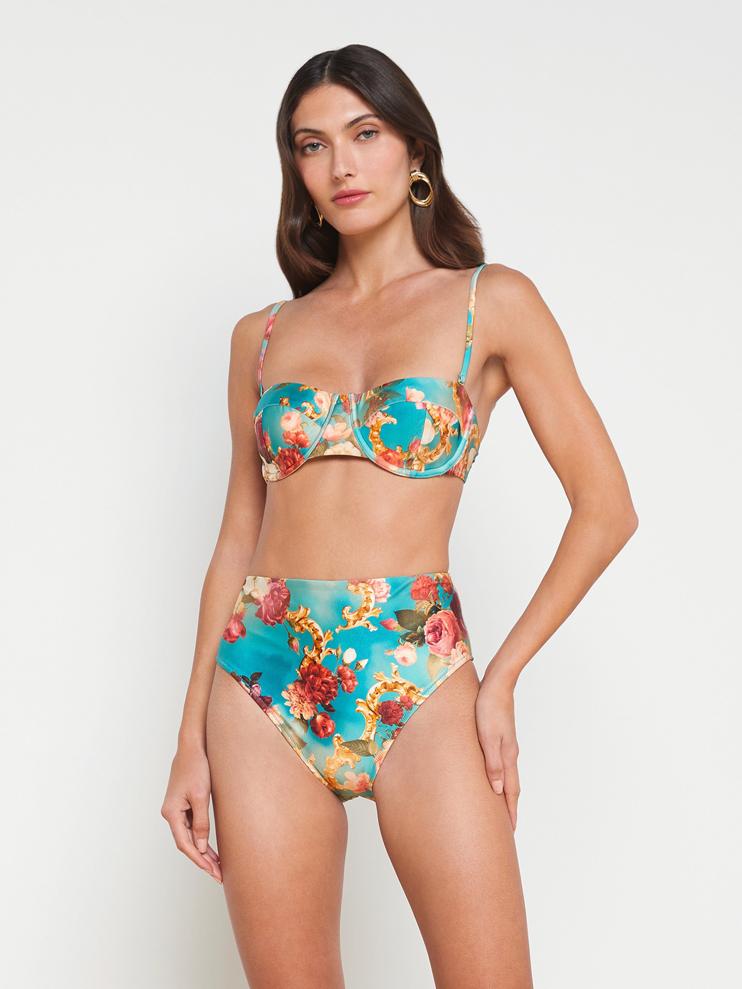 Vanessa High-Waisted Bikini Bottom In Multi