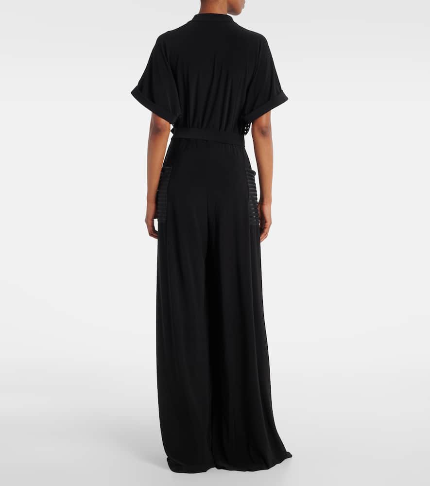 Geralyn striped semi-sheer jumpsuit
