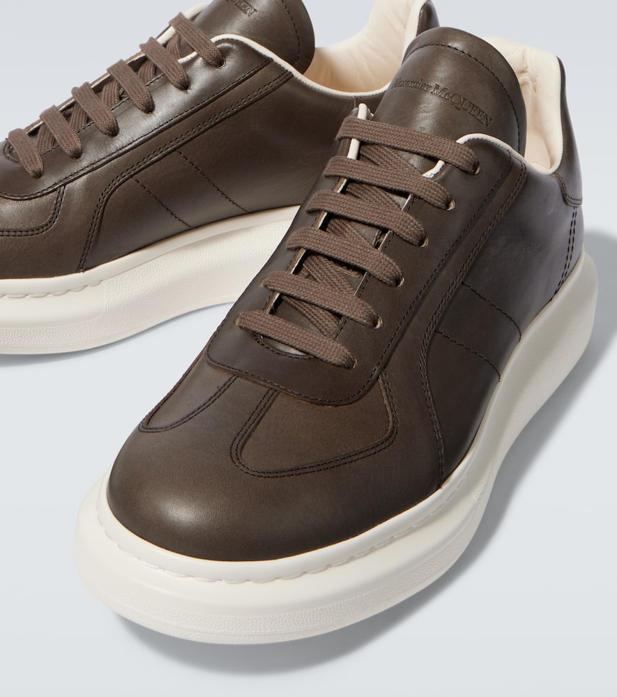 Oversized leather sneakers