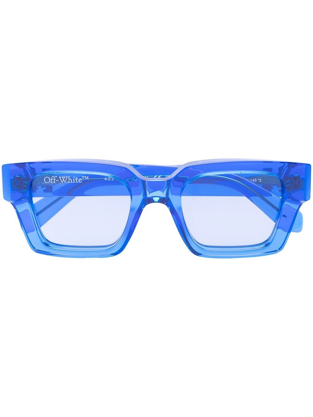 OFF-WHITE Virgil Rectangle-frame Sunglasses - Blue - Realry: A global  fashion sites aggregator
