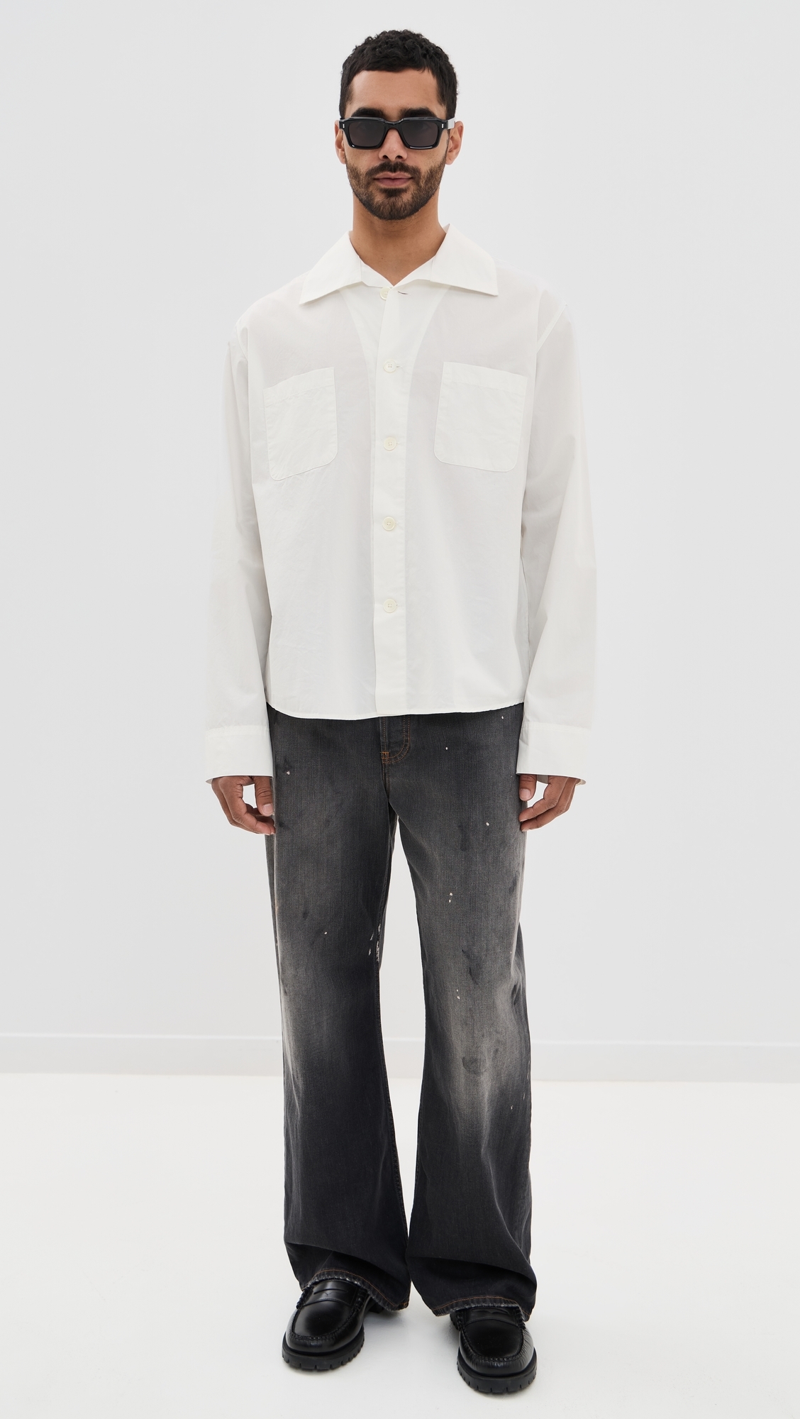 Our Legacy Funnel Shirt White Dense Poplin
