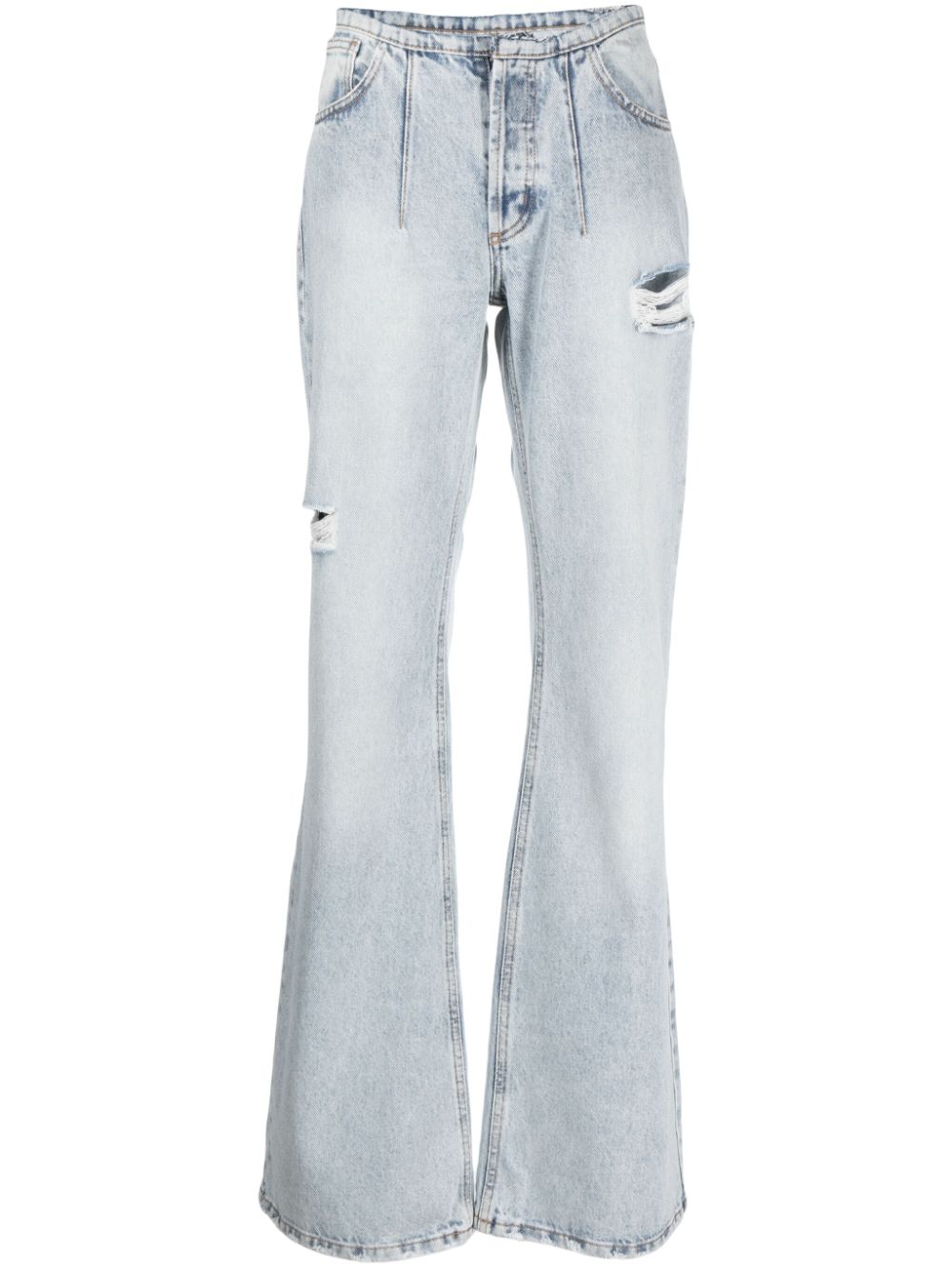 The Mannei 여성 Nula distressed flared jeans - Blue NULAPANTS
