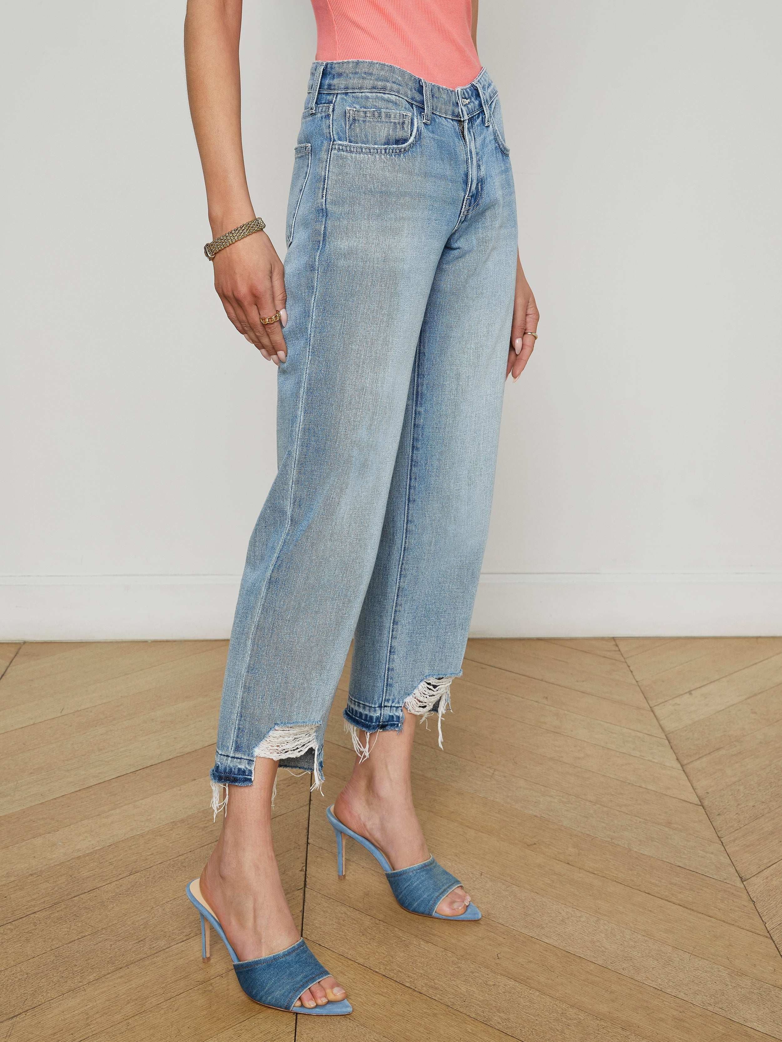Blaine Cropped Stovepipe Jean In Albee