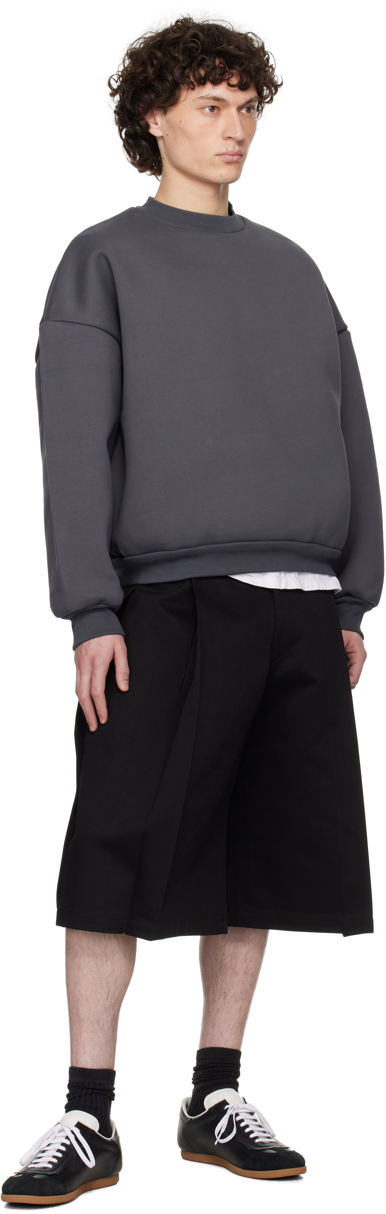 Seventh Black Bermuda Pleat Shorts