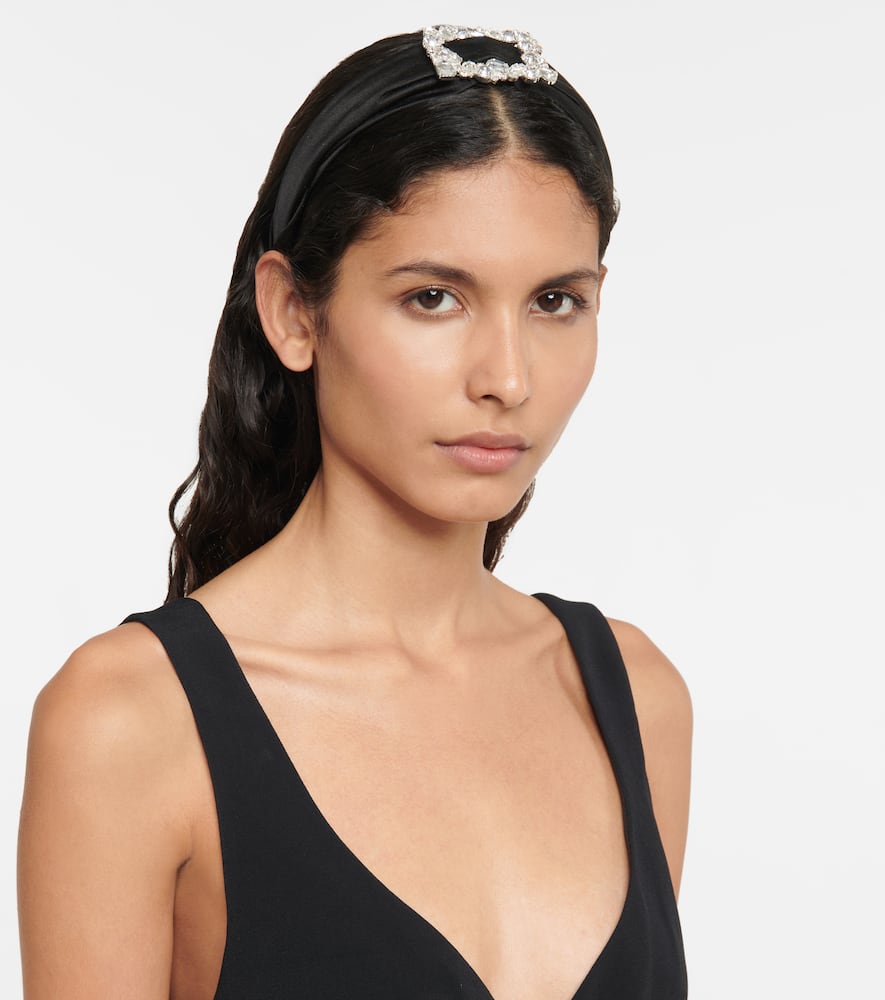 Jennifer Behr Elise embellished silk headband