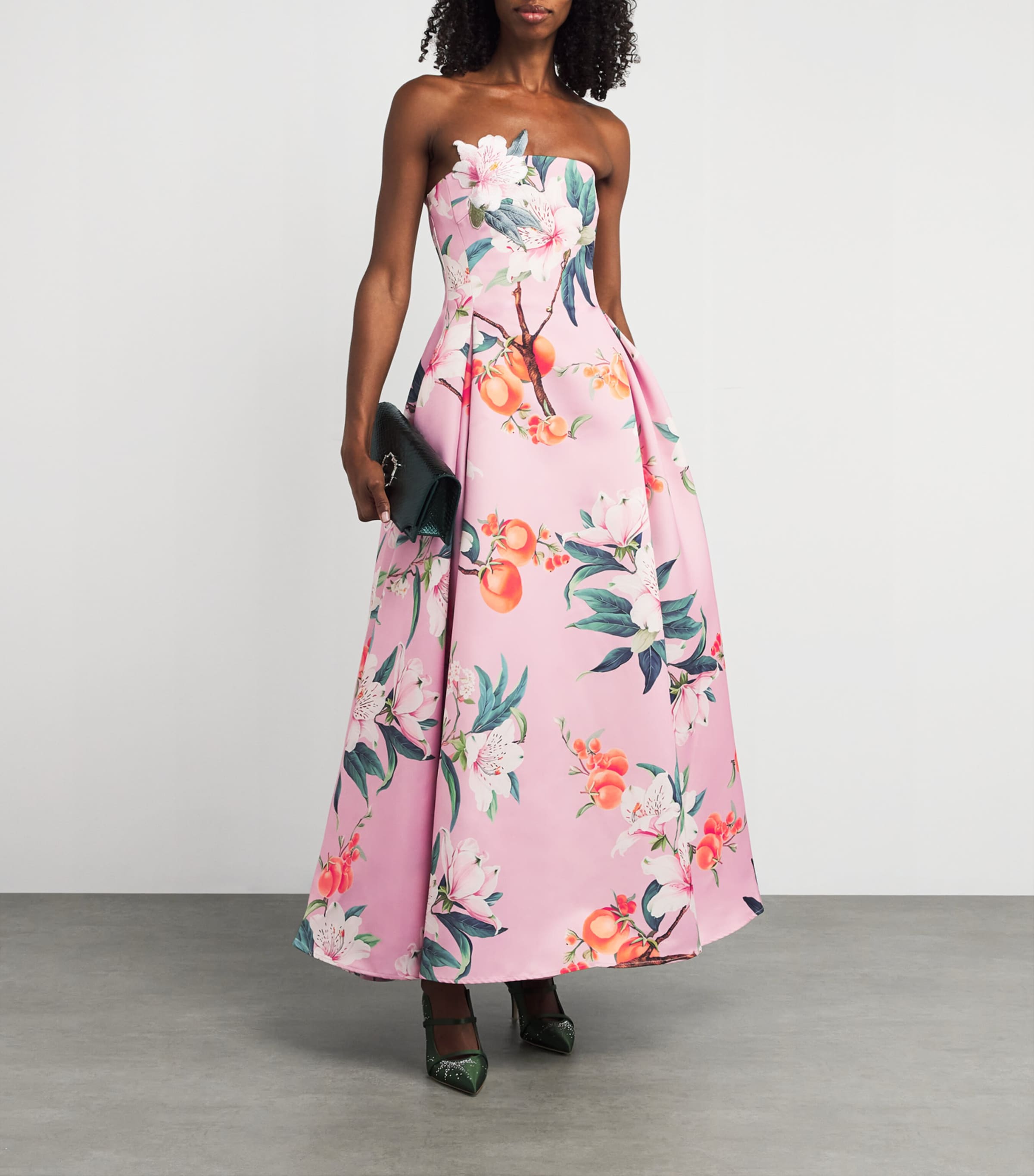 Satin Floral Nora Maxi Dress