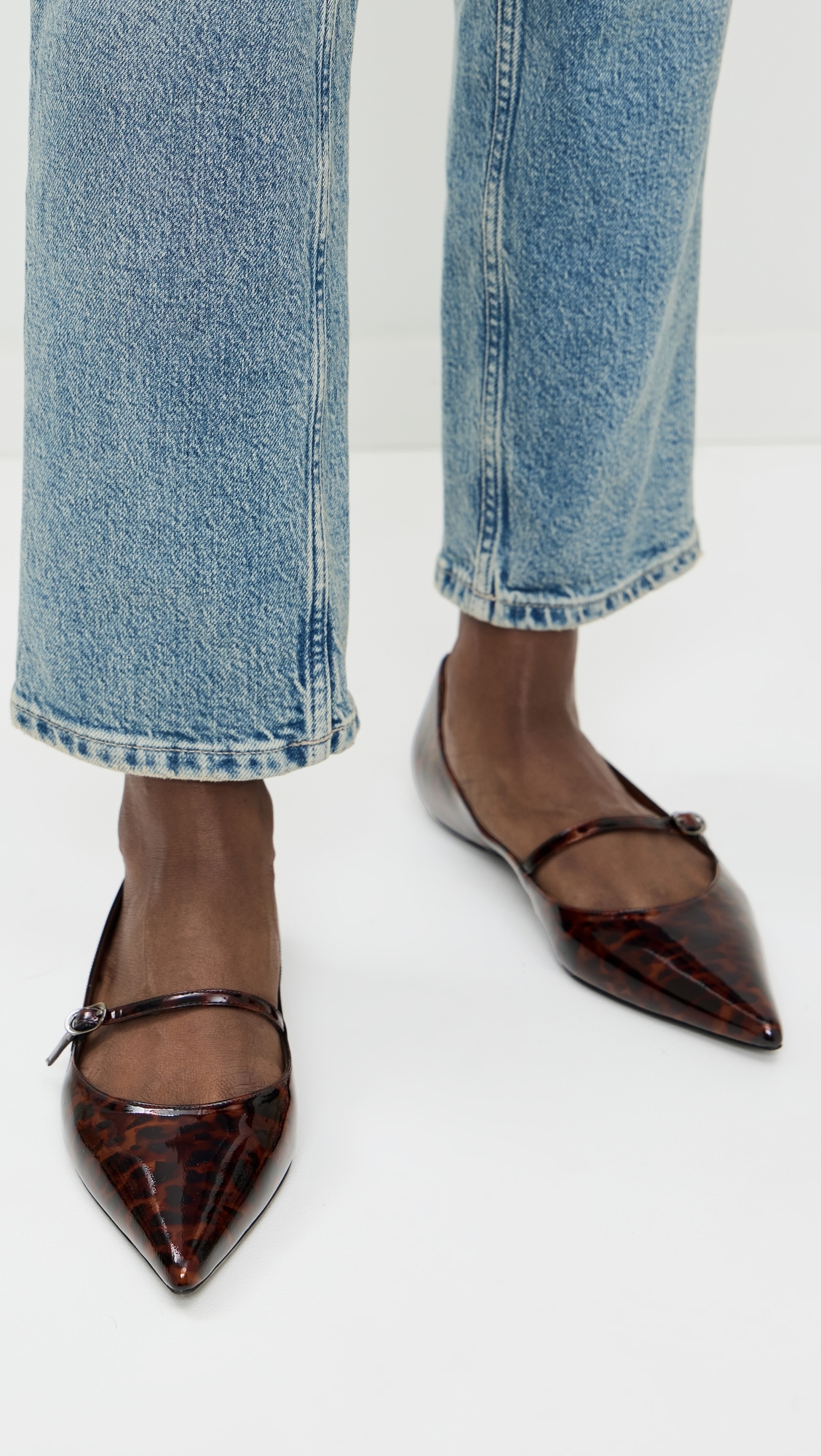 Emilia Mary Jane Flats Dark Brown
