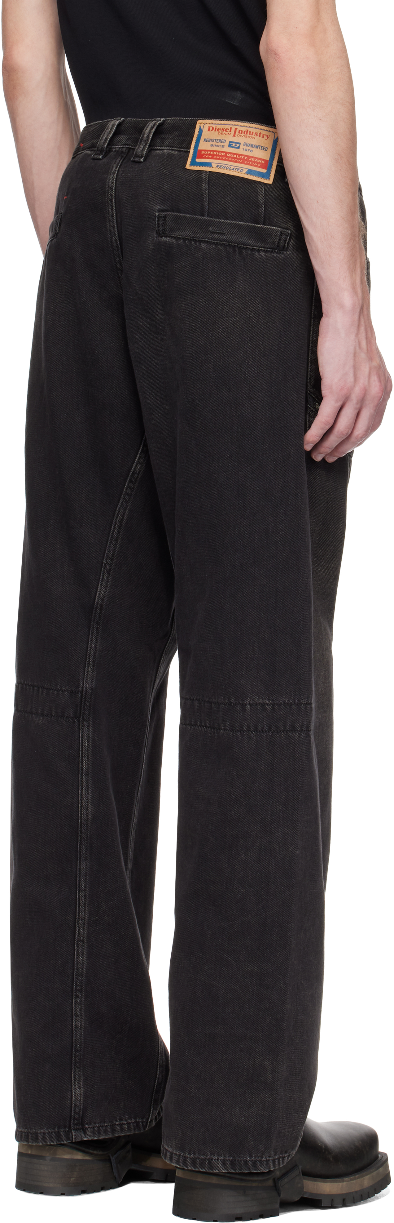 Diesel Black Relaxed D-Zeta 09j96 Jeans