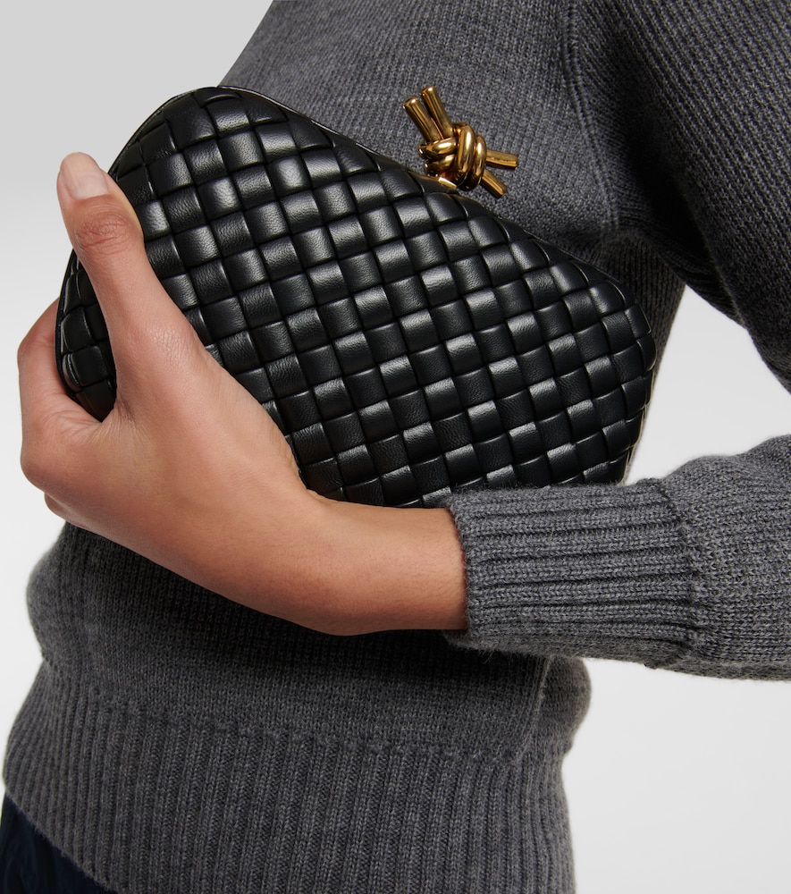 Knot Intreccio leather clutch