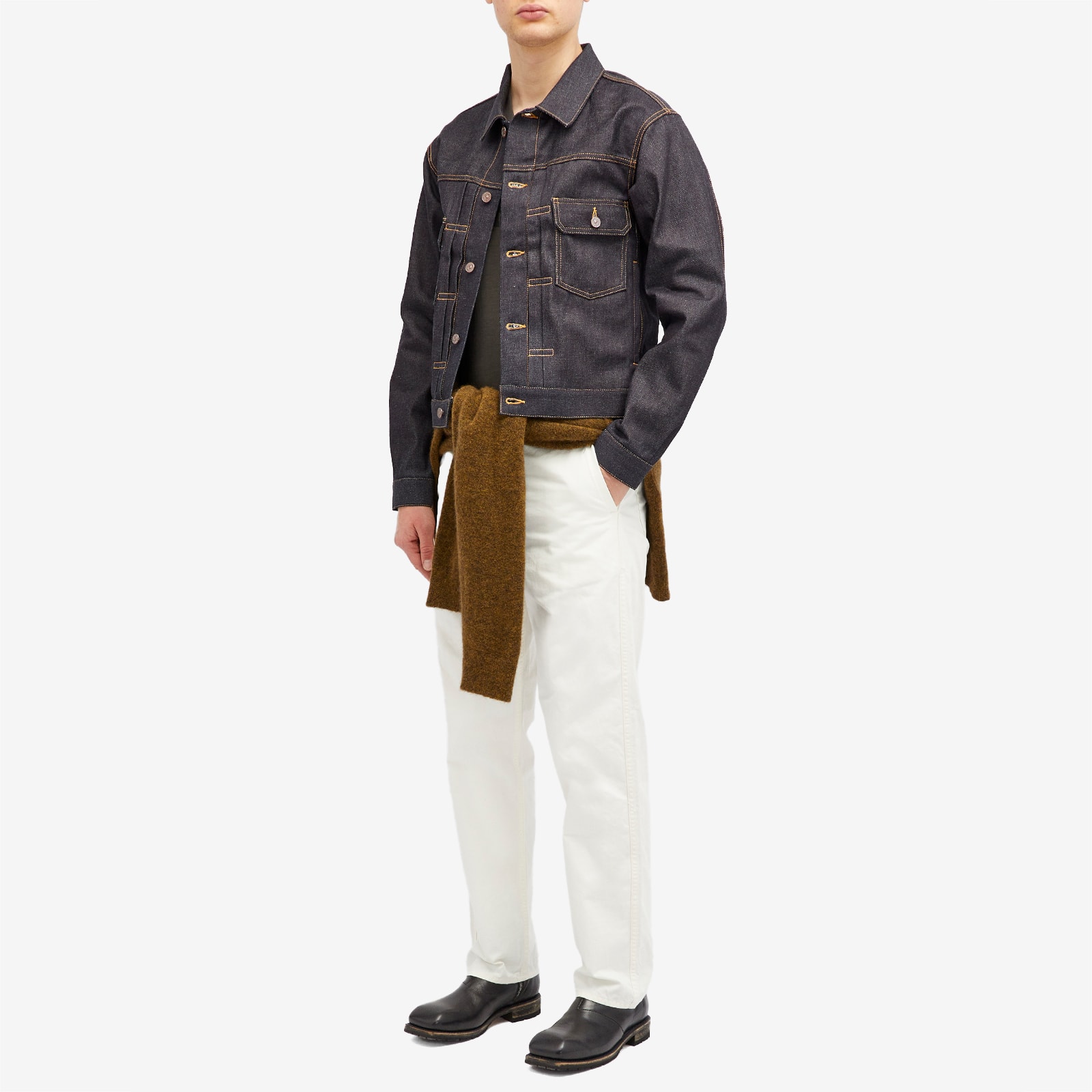 Men's 101 Unwashed Denim Jacket in Blue