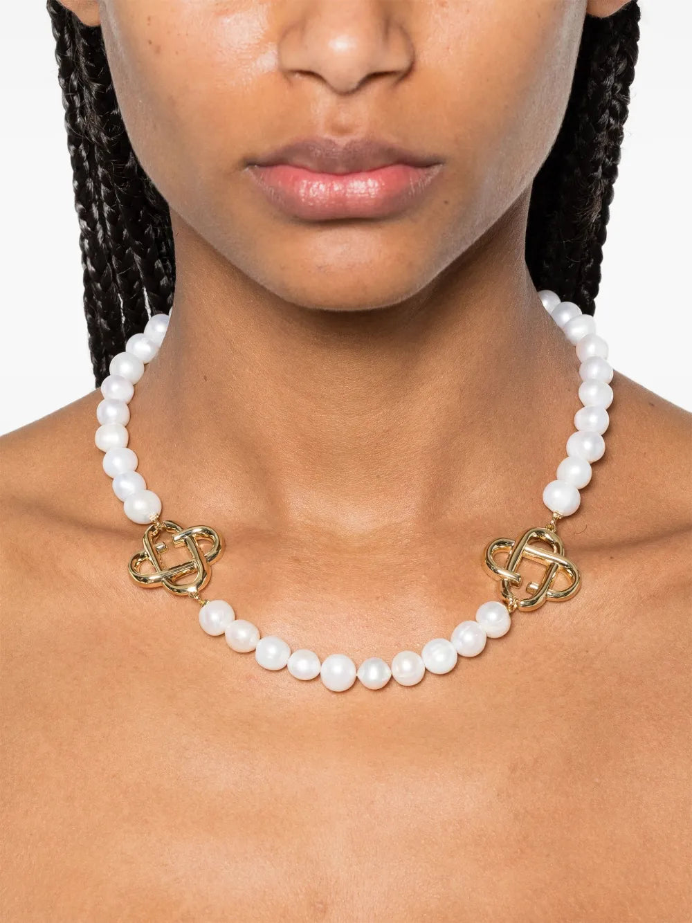Casablanca Necklace With Logo And Pearl