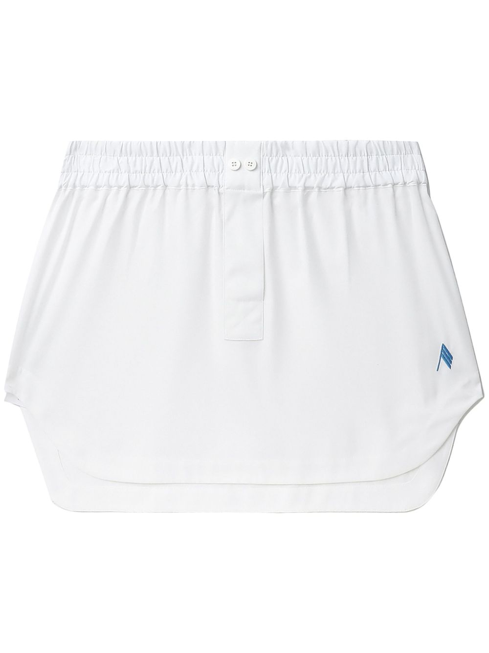 The Attico 여성 Rooney logo-embroidered poplin miniskirt - White 237WCS154C069