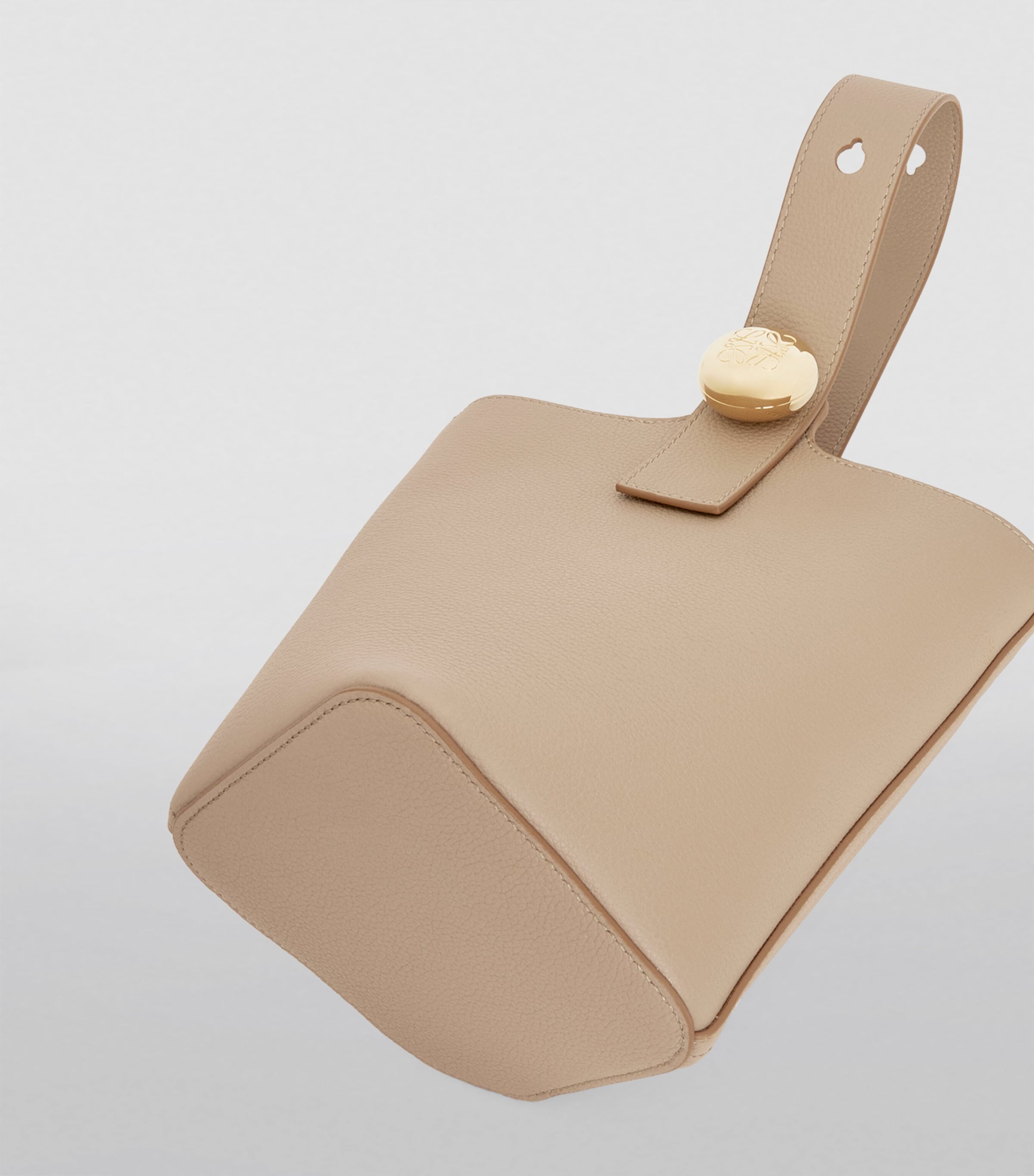 Mini Leather Pebble Bucket Bag