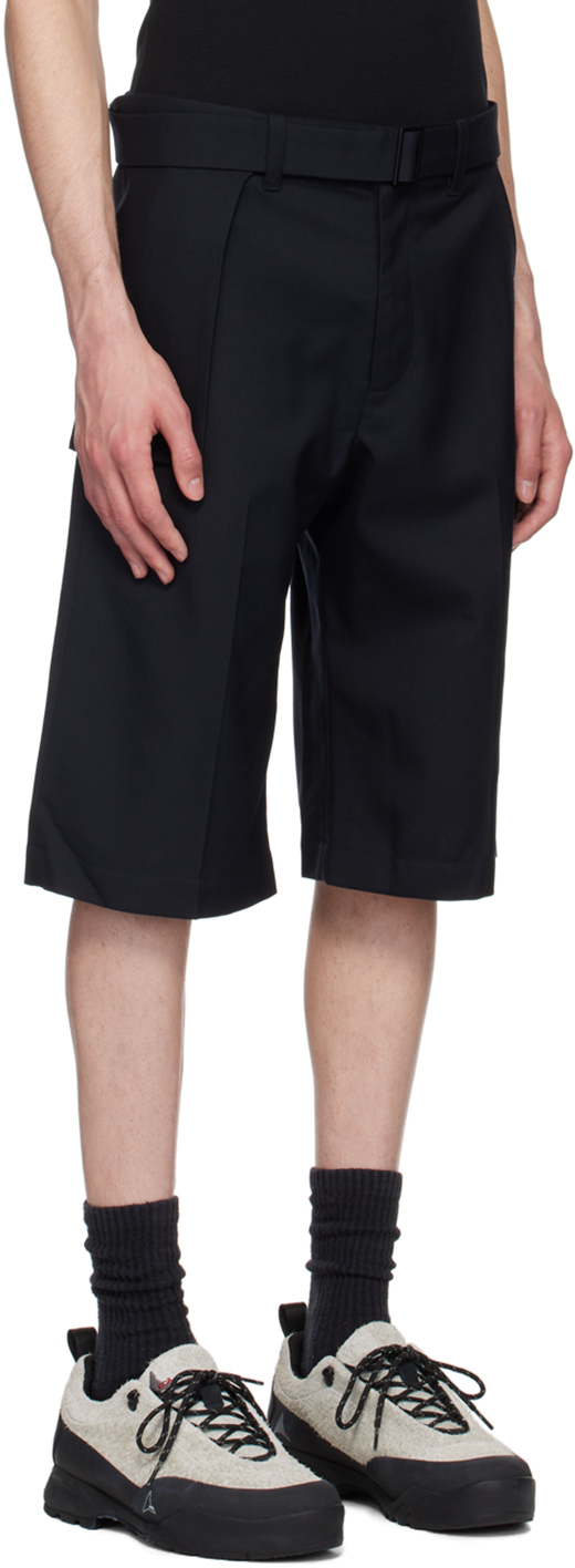 HELIOT EMIL Black Robur Shorts