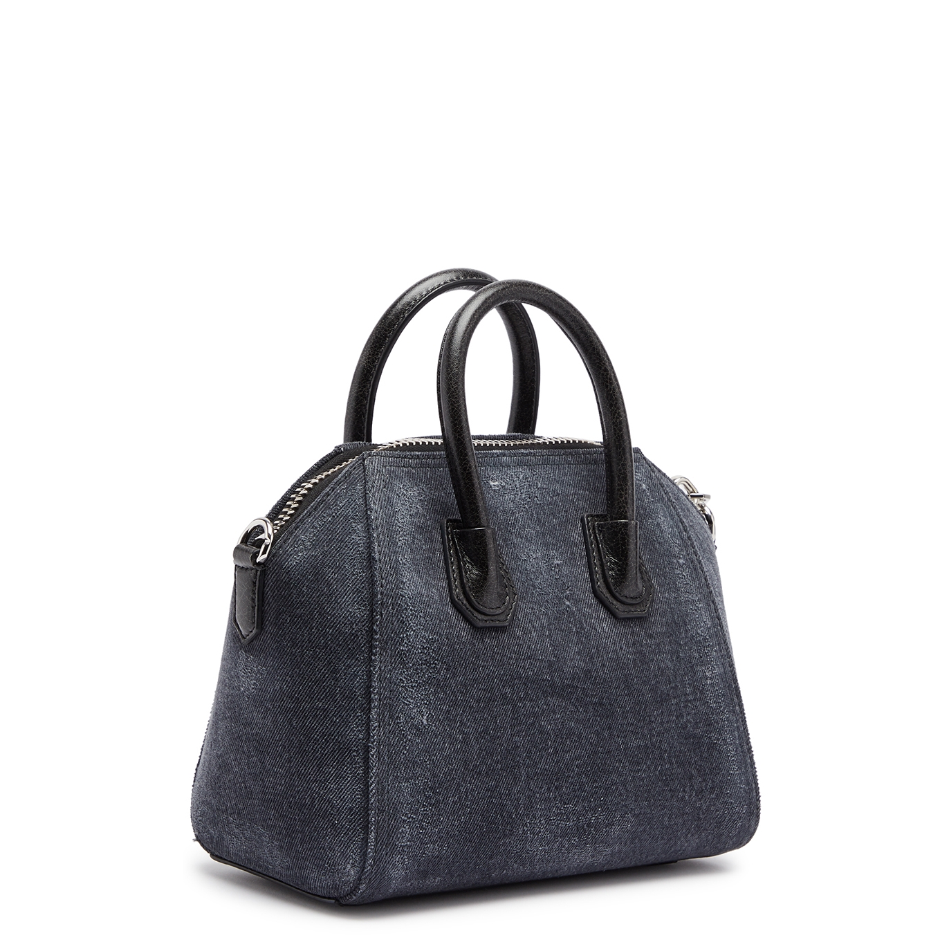 Givenchy Black Mini Antigona Denim Top Handle Bag