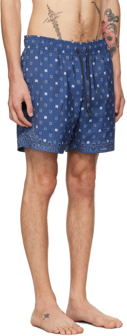 AMIRI Blue MA Paisley Swim Shorts