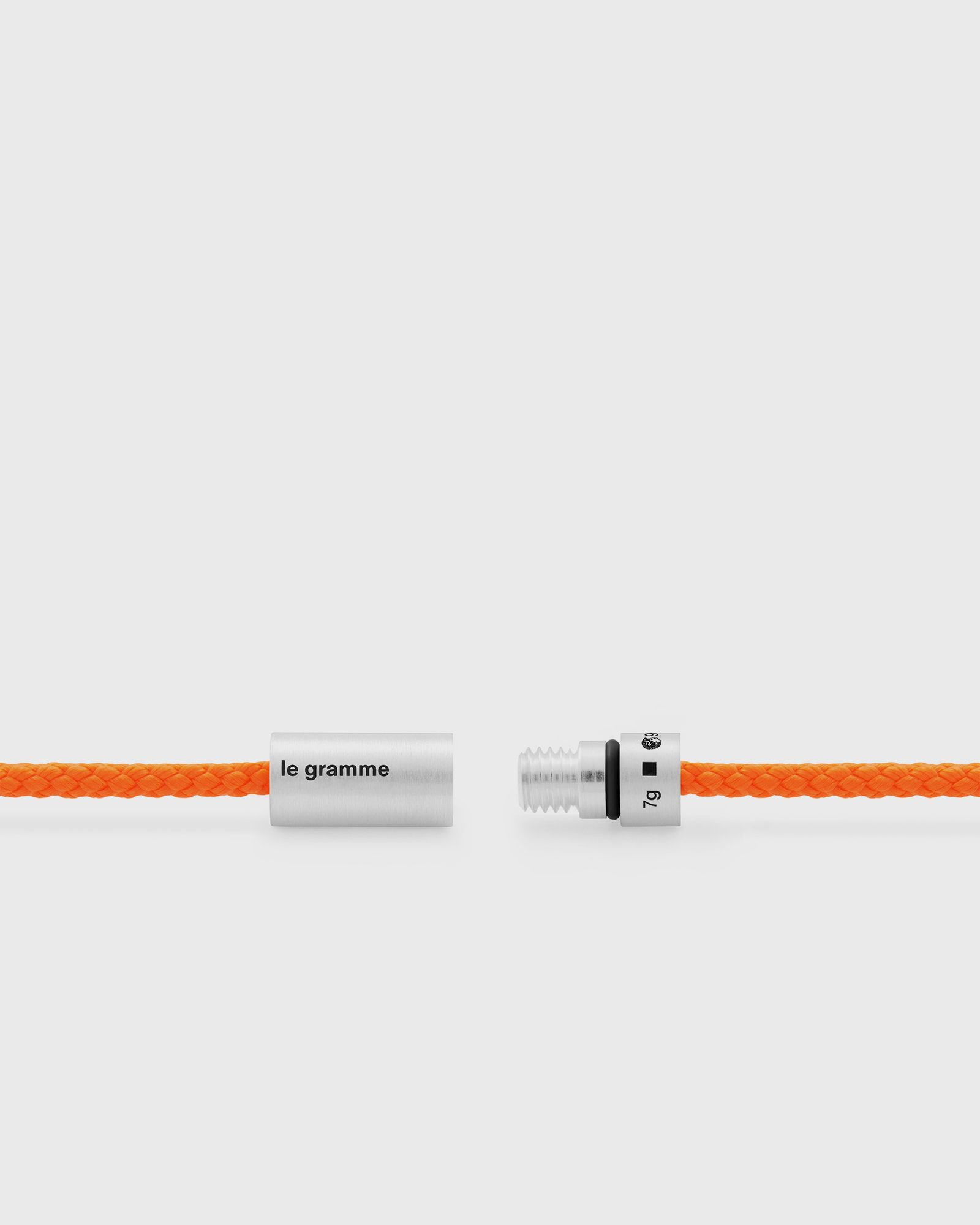 7g brushed sterling silver orange nato cable bracelet orange male Jewellery now available at BSTN