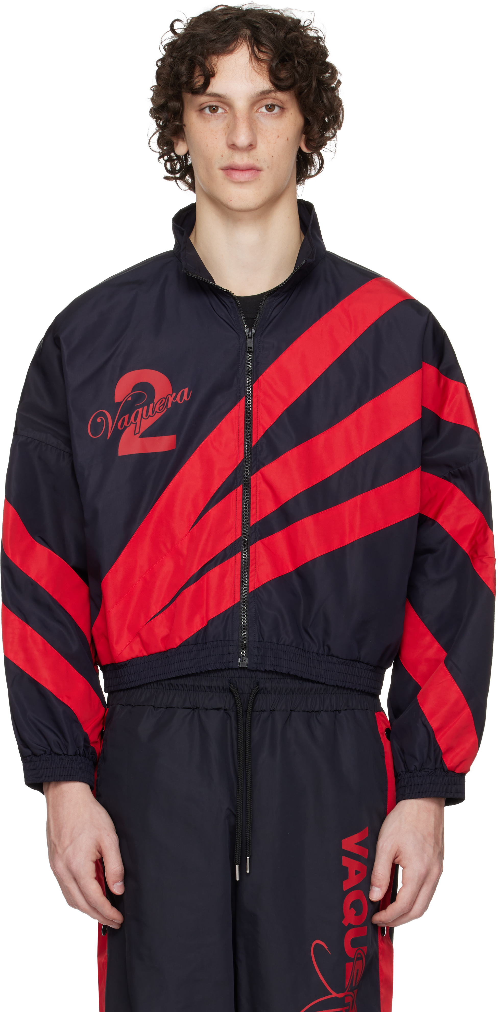 VAQUERA Black & Red Windbreaker Jacket