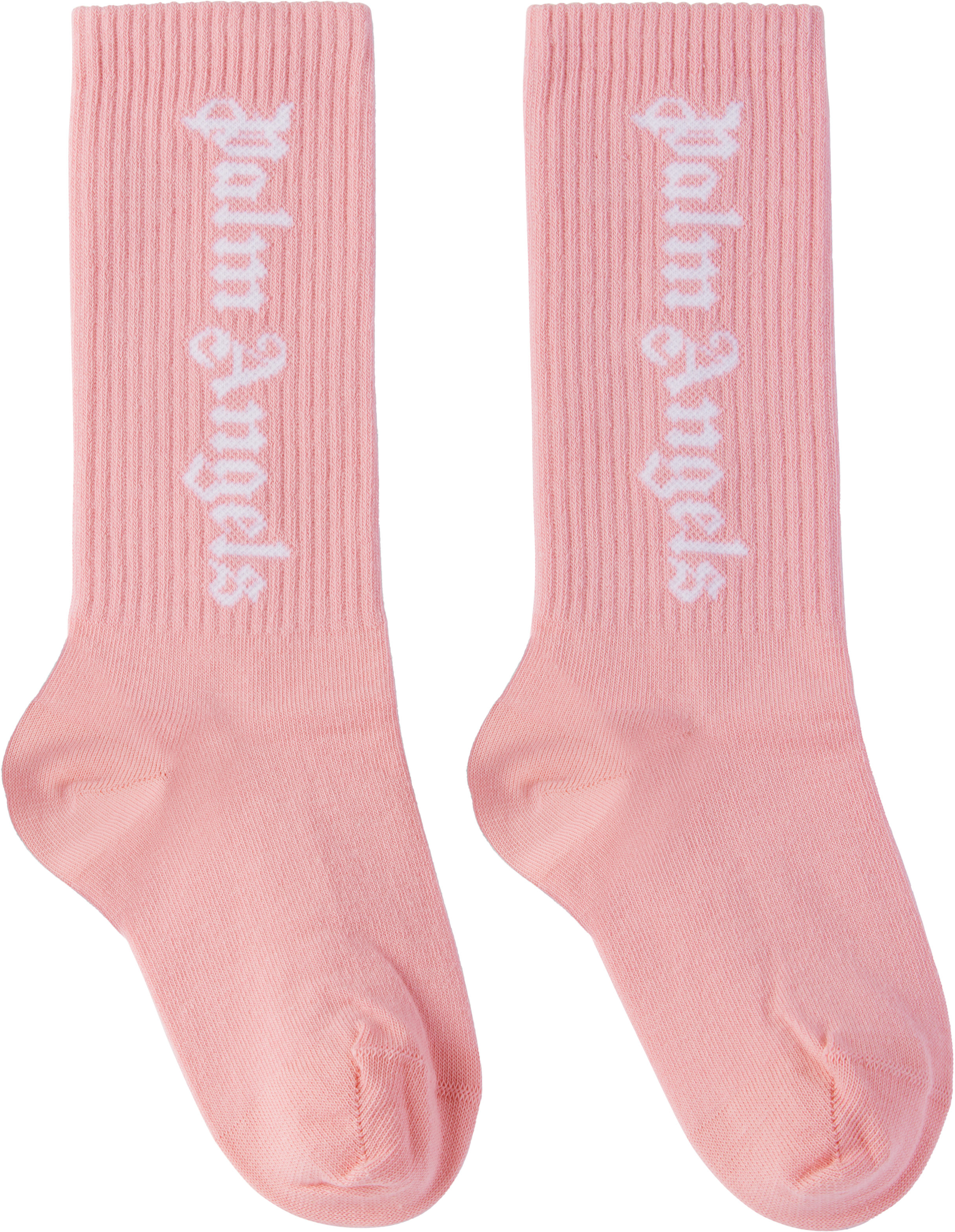 Palm Angels Kids Pink PA High Socks