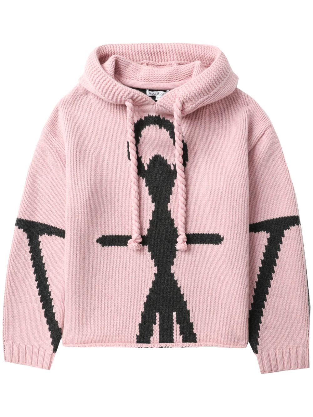 제이 더블유 앤더슨 남성 colour-block hooded jumper - Pink KW1054YN0170B