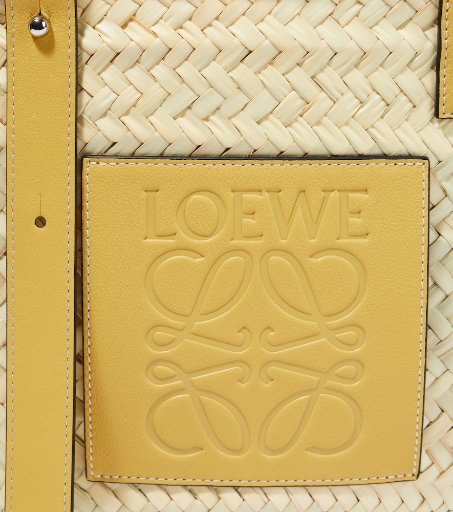 Loewe x Howl's Moving Castle Medium Leather-trimmed Basket Tote