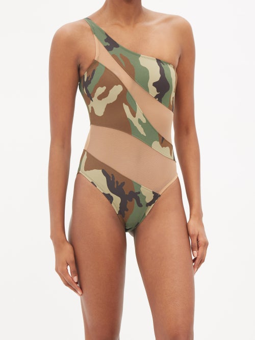 camo print swimsuit