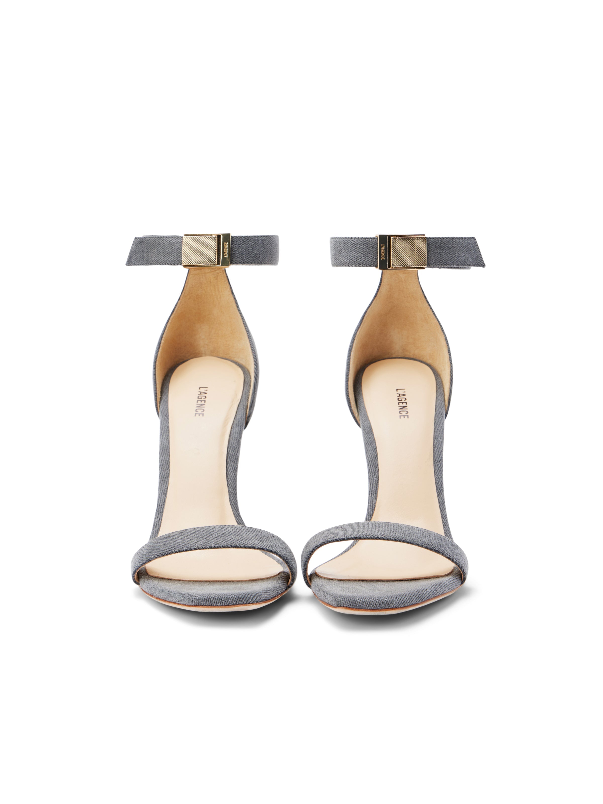 Thea Sandal In Grey Denim