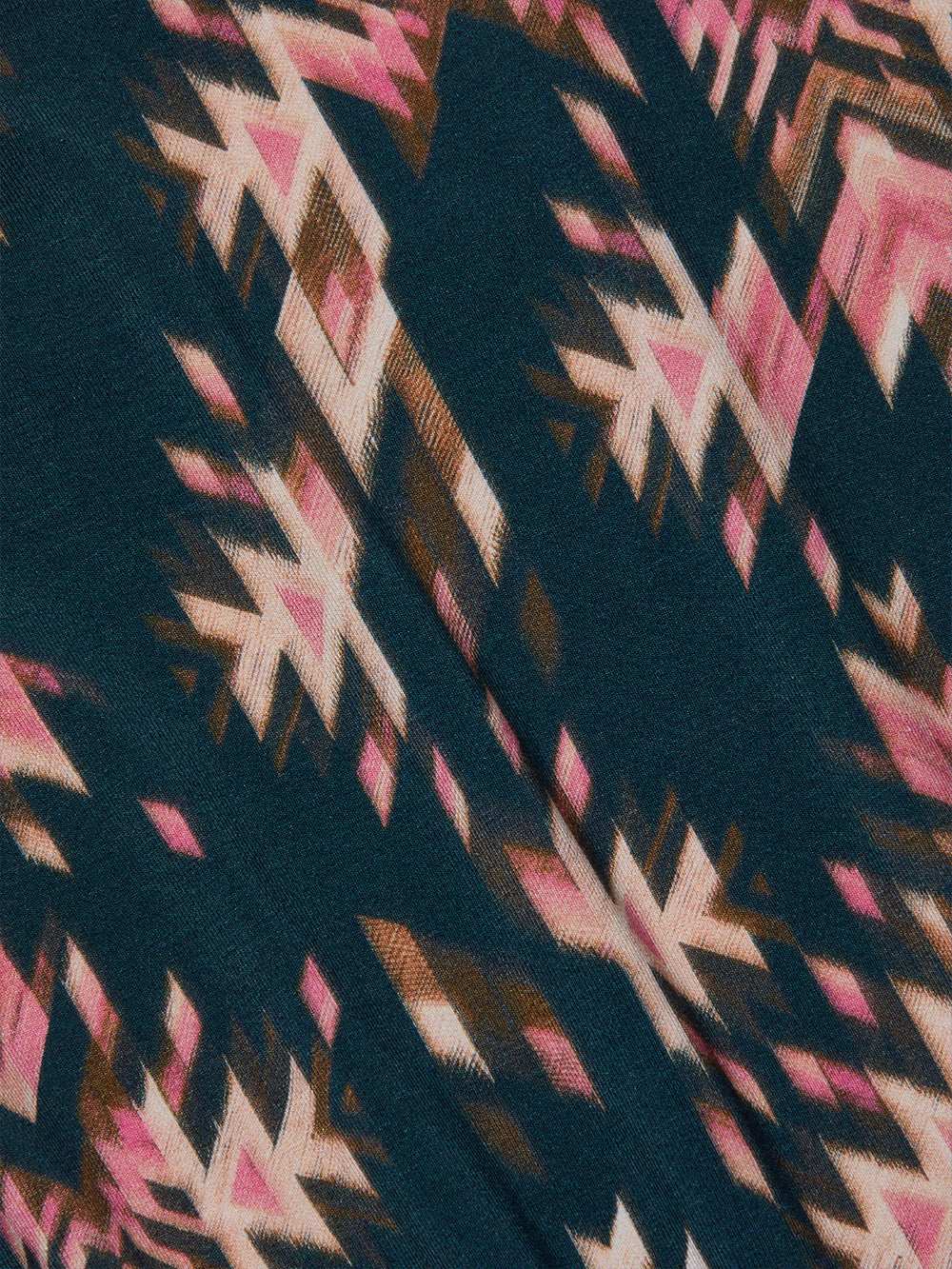 Ressi Fitted T-Shirt In Charcoal Multi Ganado Print