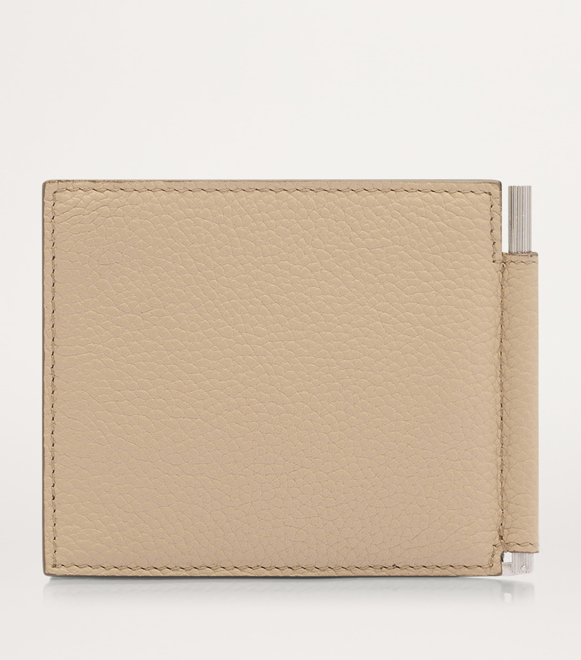 Leather T-Line Money Clip Wallet