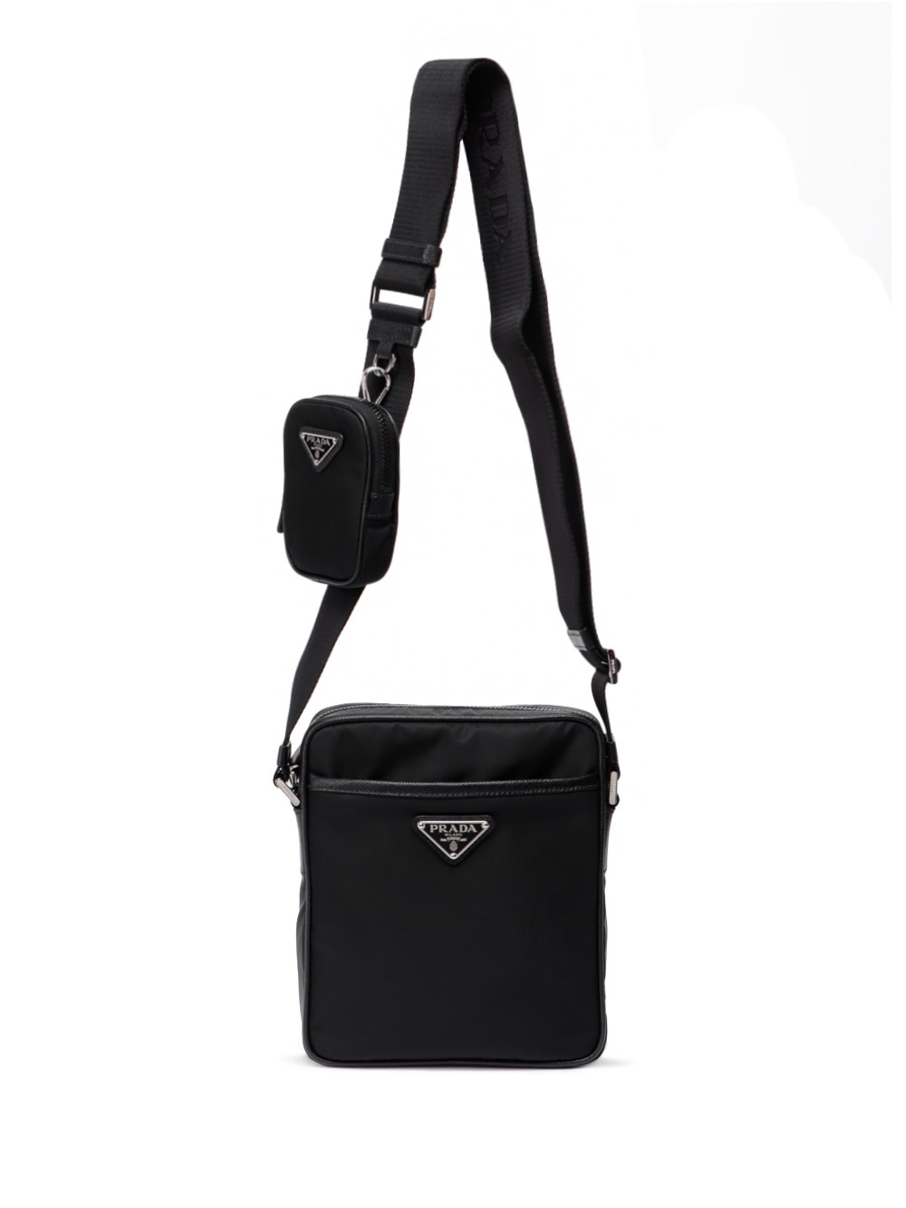 Prada Re-Nylon Saffiano Leather Shoulder Bag