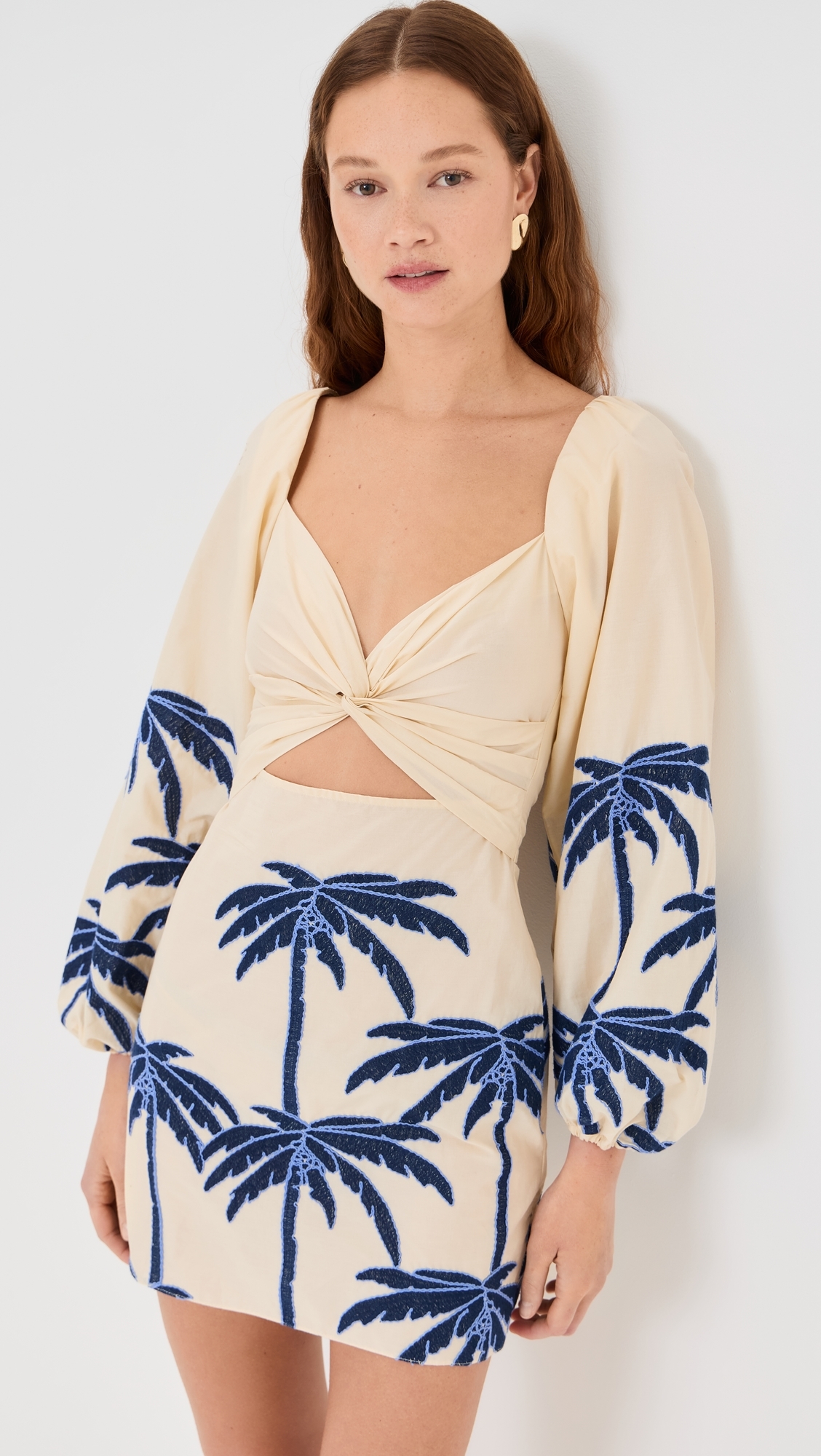 The Power Of Sea Mini Dress Ecru/Blue